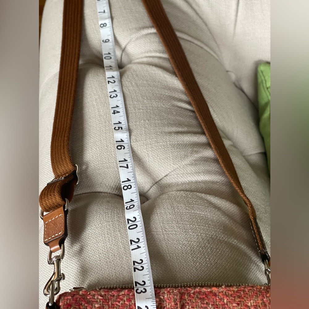 SOLD! AUTHENTIC COACH CROSSBODY HOBO SHOULDER WOOL LEATHER TRIM FRONT POCKET - Picture 9 of 11